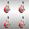 Service Caster 5 Inch 316SS Red Poly Swivel 1 Inch Expanding Stem Caster Set Brake SCC SCC-SS316EX20S514-PPUB-RED-TLB-1-4 - alternate 1